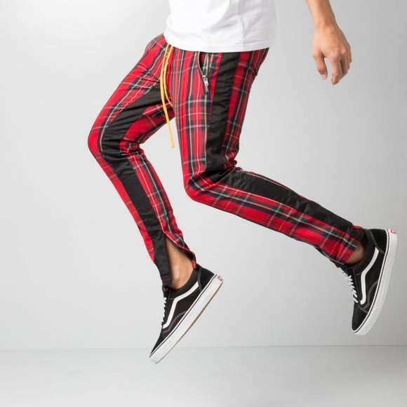 Civil Regime Tartan Track Plaid Jogger Pants